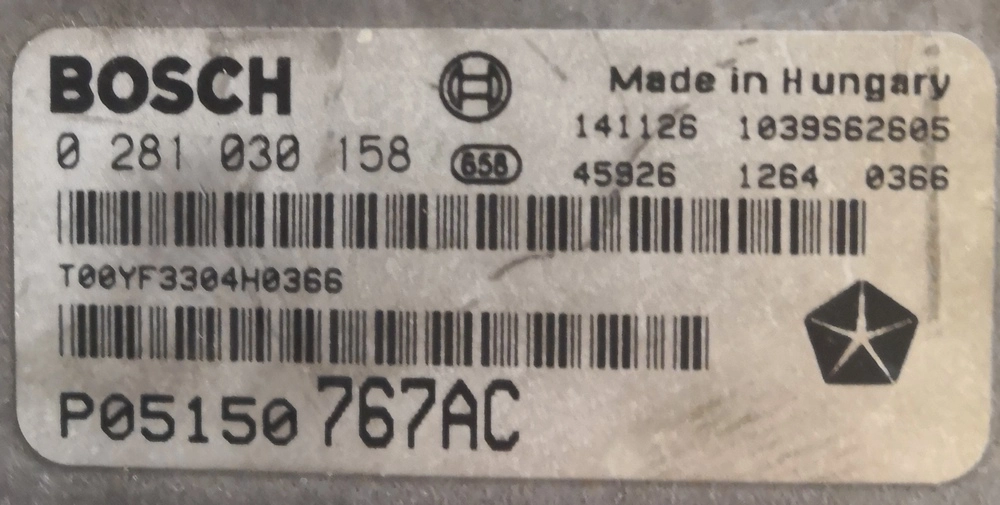 0281030158 P05150767AC 047801 10SW047801 EDC17C79 Jeep 2015 BENCH FLASH.rar