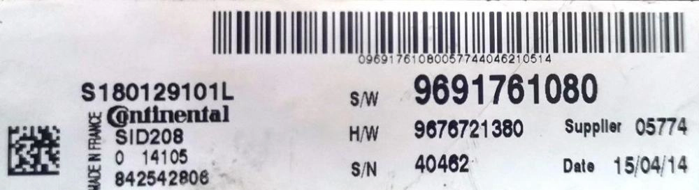 S180129101L 9676721380 9691761080 10282197AA 10282195AA SID208 PEUGEOT BOXER 2.2TDCI 2015Y MTgearbox PCM FULL.rar