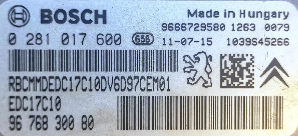 0281017600 9676830080 1037512850 1037515872 EDC17C10 CITROEN BERLINGO B9 1.6HDI 2011Y MTgearbox BENCH FULL.rar