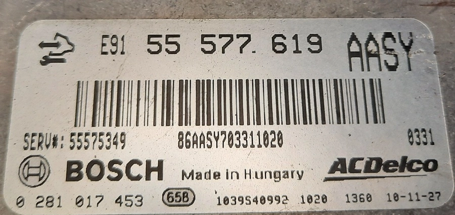 0281017453 55577619 55575349 1037529606 EDC17C18 Opel Insignia 2.0D 96KW FLEX BENCH FULL.rar