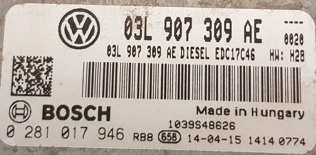 0281017946 03L907309AE 1039S48626 1037529234 EDC17C46 VW Passat 2.0TDI 130kW CFGC BOOT FULL.rar
