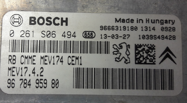 0261S06494 9678495980 1037525276 MEV17.4.2 Peugeot 408 1.6i BOOT FULL.rar
