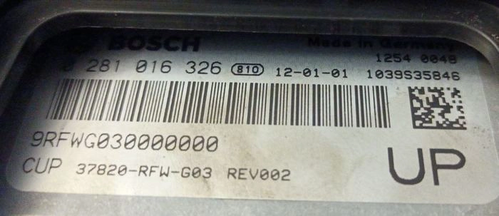 0281016326 37820-RFW-G03 9RFWG030000000 1037502249 EDC17CP16 Honda CRV 2.0D BENCH FULL.rar