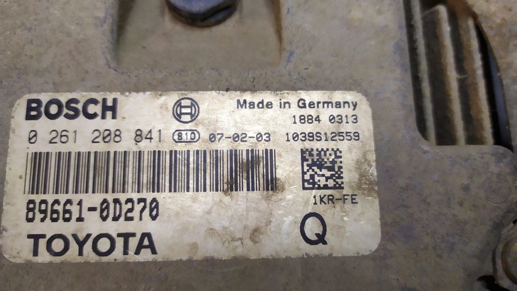 0261208841 89661-0D270 1037378161 ME7.9.52 Toyota Yaris 1.0i 1KR-FE 12V MTgearbox BDM FULL.rar