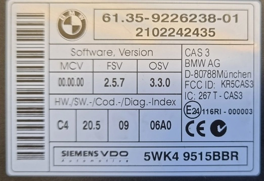 61.35-9226238-01 5WK49515BBR CAS3 BMW 0L01Y ORI+ISN XPROG FULL.rar