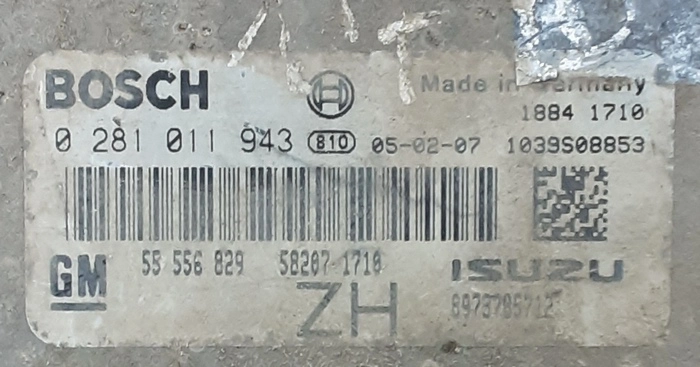 0281011943 55556829 1037A50300 EDC16C9 Opel Astra 1.9CDTI MTgearbox FLEX BENCH FULL.rar