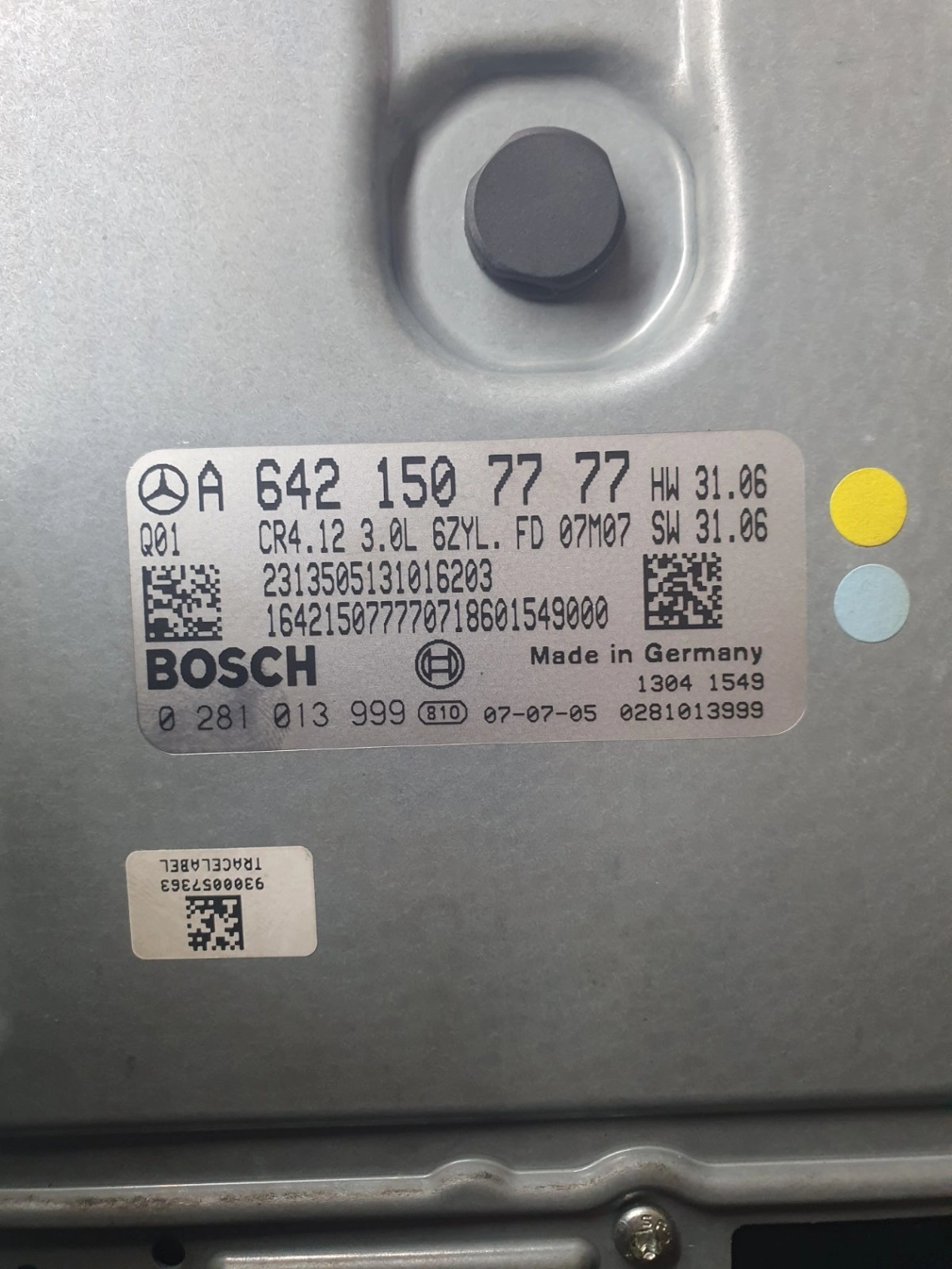 0281013999 A6421507777 CR4.12 1037392696 EDC16CP31 MB W211 3.0CDI 2006Y ORI+VIRGIN ATgearbox BENCH FULL.7z