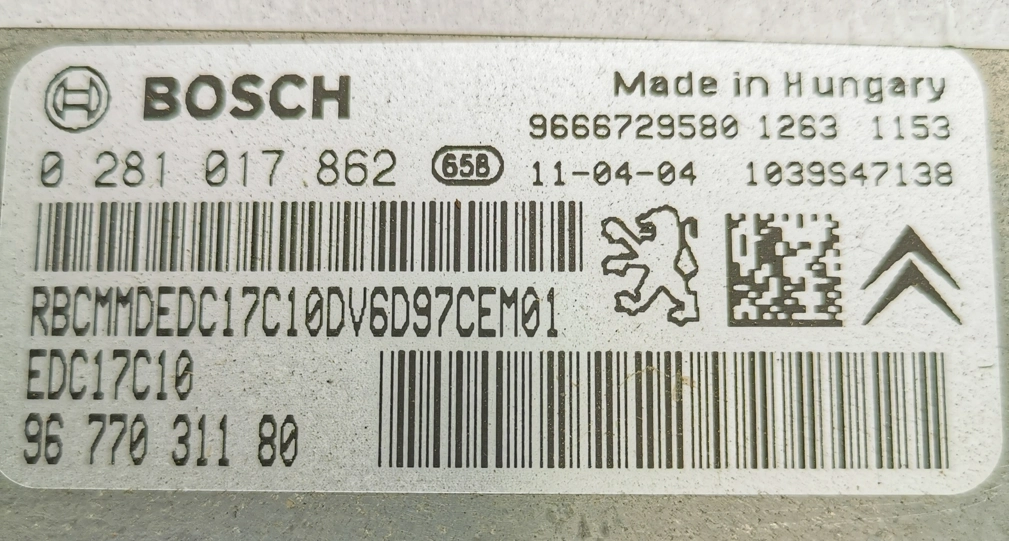 0281017862 9677031180 9666729580 1037514452 EDC17C10 Citroen C4 1.6HDI 68kw MTgearbox 2011 BENCH FULL.rar