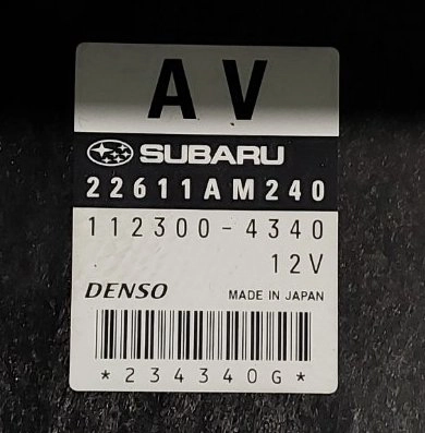 22611AM240 112300-4340 A8DK100P 33092304 4E4250400 DENSO Subaru Forester 2.5T 169kw FLASH.rar