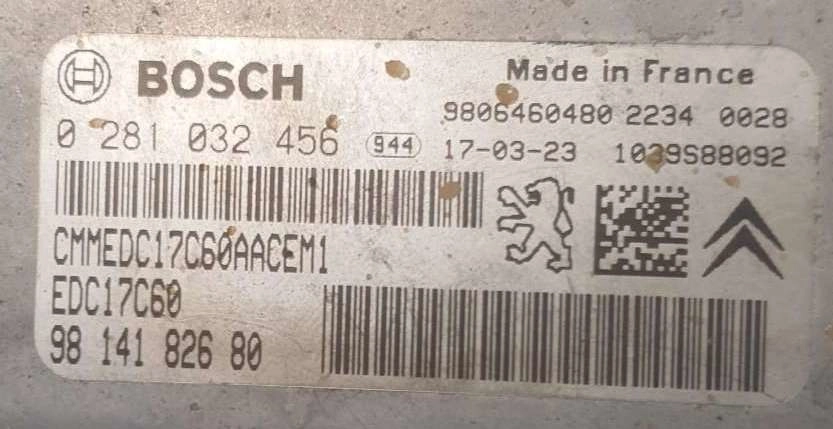 0281032456 9814182680 10SW011503 EDC17C60 PSA BENCH FULL.rar