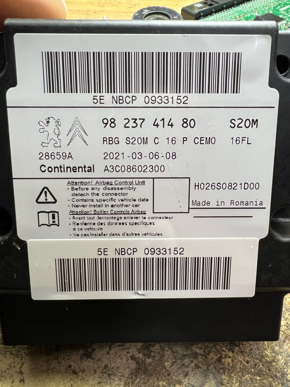 9823741480 PEUGEOT 3008 2021Y SPC560P50L CRASH+CLEAR SRS.rar