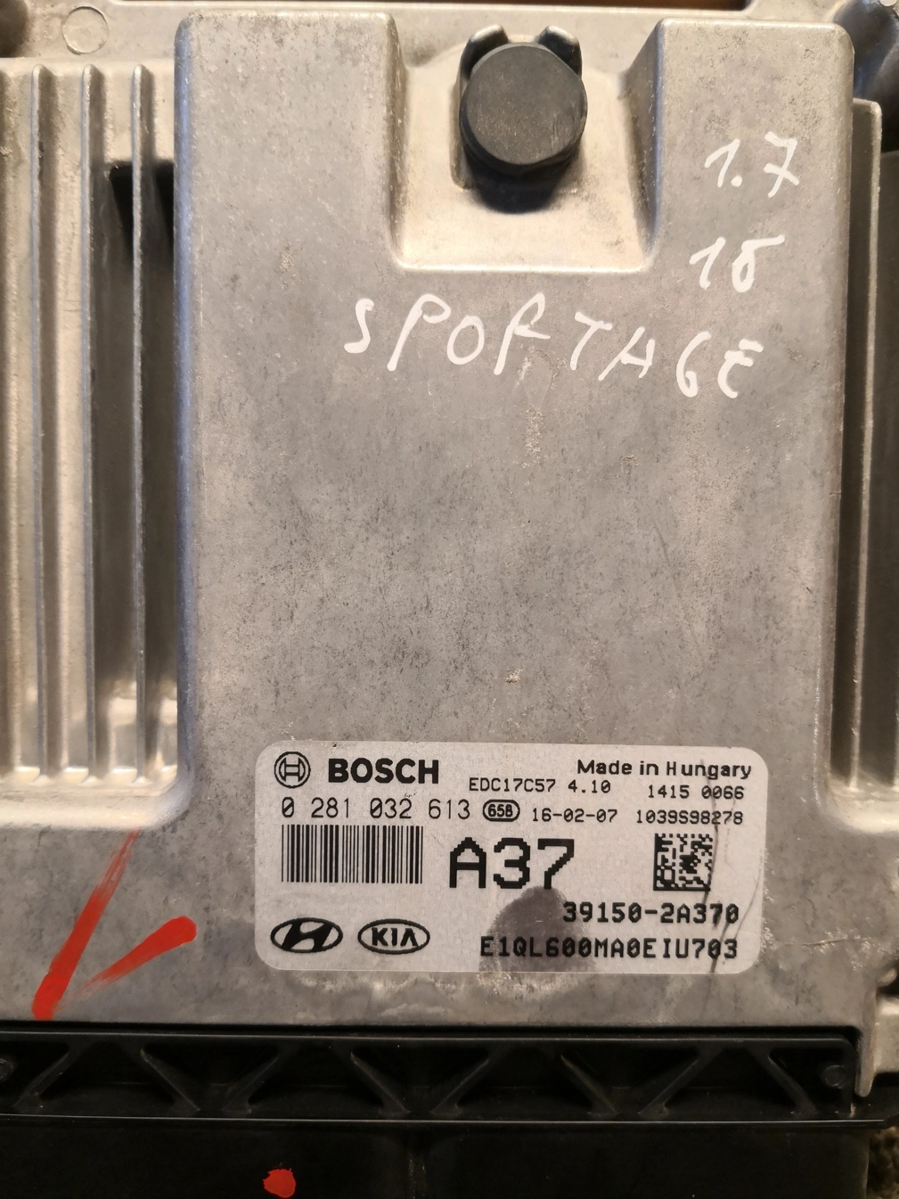 0281032613 39150-2A370 1037559487 EDC17C57 Kia Sportage 1.7D 2017 MTgearbox BENCH FULL.rar