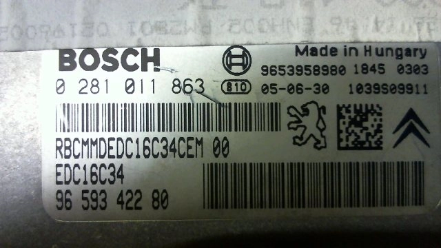 0281011863 9659342280 9653858960 EDC16C34 Peugeot 307 1.6HDI 90HP BDM FULL.rar